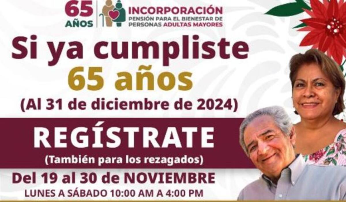 Los adultos mayores que ya cumplieron los 65 años o están por cumplirlos en diciembre, pueden tramitar su registro