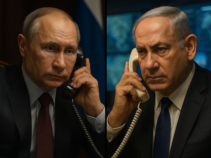 En una llamada telefónica, Vladimir Putin y Benjamín Netanyahu discutieron la situación en Gaza, el alto el fuego con Hamas, la repatriación de rehenes, el programa nuclear de Irán y la estabilidad en Siria