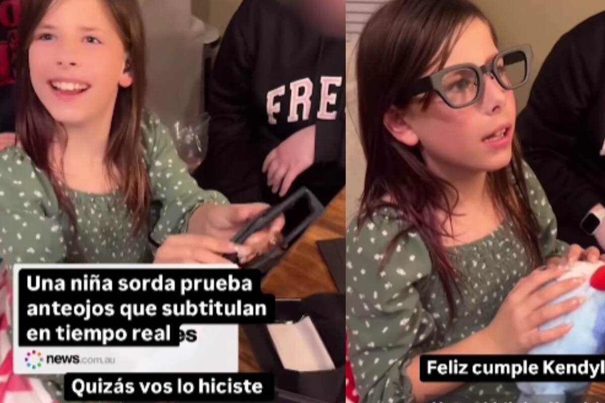 IMPACTANTE: niña con discapacidad auditiva prueba gafas que subtitulan en tiempo real y su reacción emociona