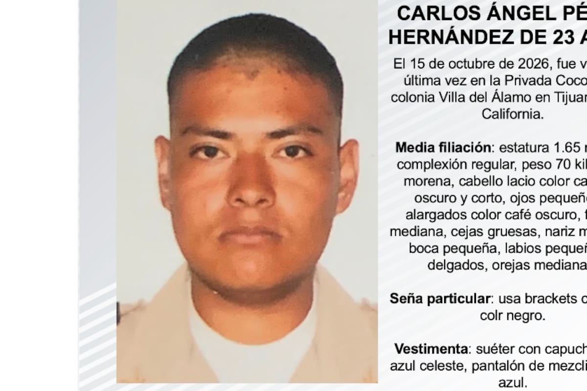 Se busca a Carlos Ángel Pérez Hernández de 23 años