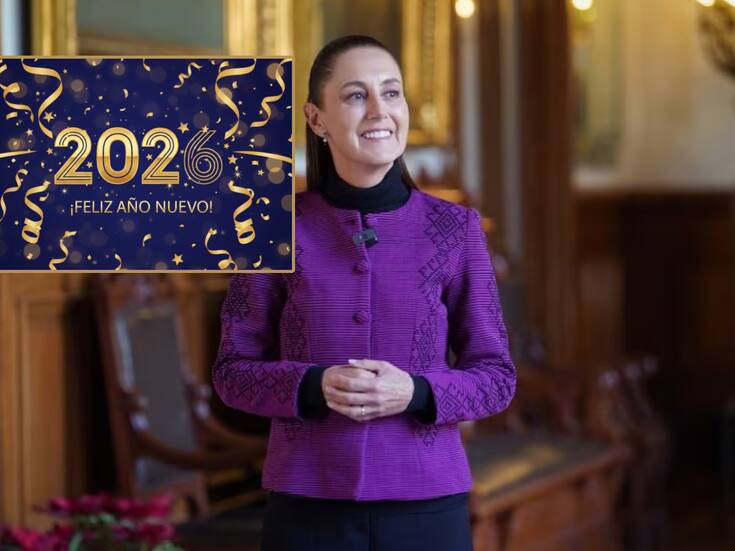 Claudia Sheinbaum deseó feliz año 2026 a las familias mexicanas y prometió seguir dedicándose en cuerpo y alma por el bien de todos