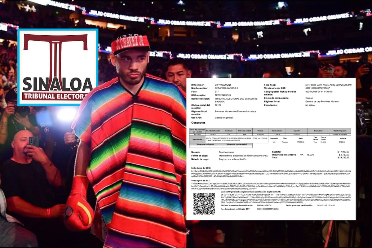 Julio César Chávez Jr. acordó contratos con el Tribunal Electoral del Estado de Sinaloa por un total de 2.8 millones de pesos, según filtraciones