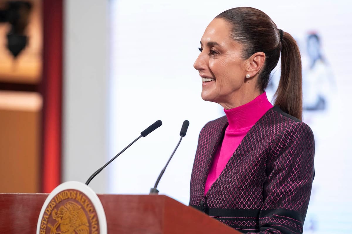 La presidenta Claudia Sheinbaum en su 'Conferencia del Pueblo' del 22 de julio del 2025. | Crédito: Presidencia