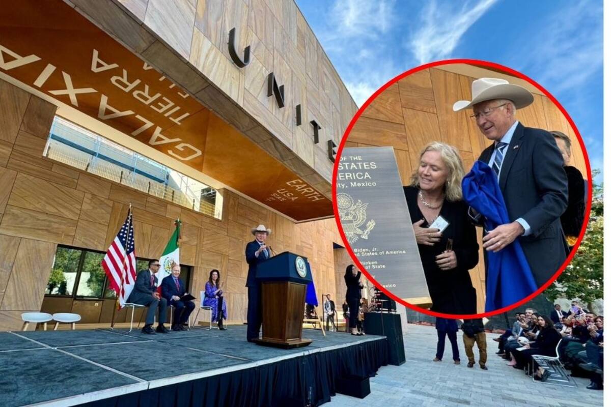 “La cooperación en seguridad entre México y EU debe continuar”; Ken Salazar inaugura la embajada más grande del mundo