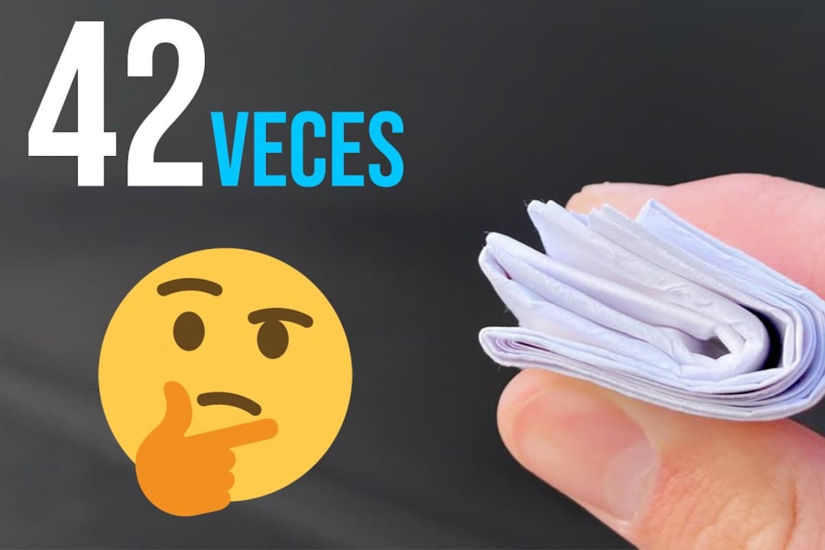 ¿Qué pasaría si se pudiera doblar una hoja de papel 100 veces? Te sorprenderá la respuesta