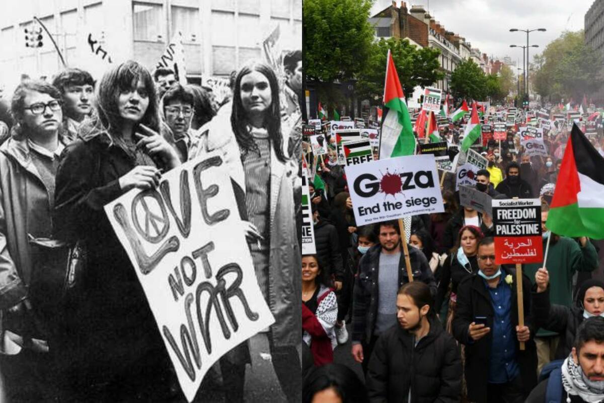 Comparan las marchas estudiantiles a favor de Gaza con las marchas por Vietnam en los años 60
