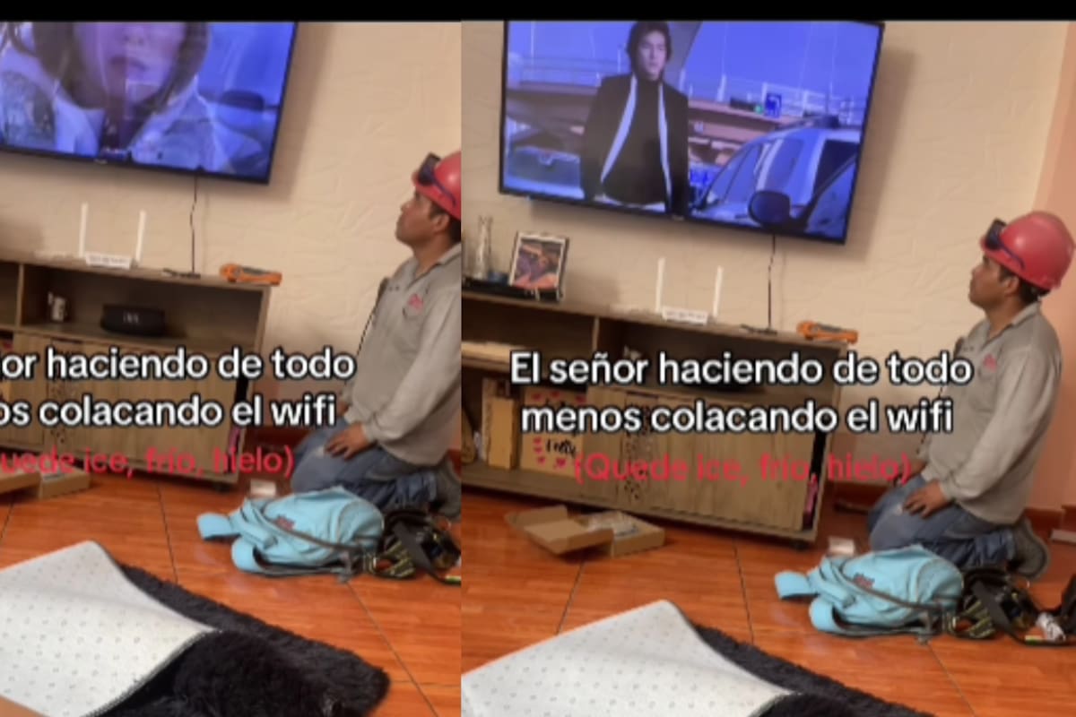 Joven graba al técnico de internet entretenido viendo un K-drama en su casa