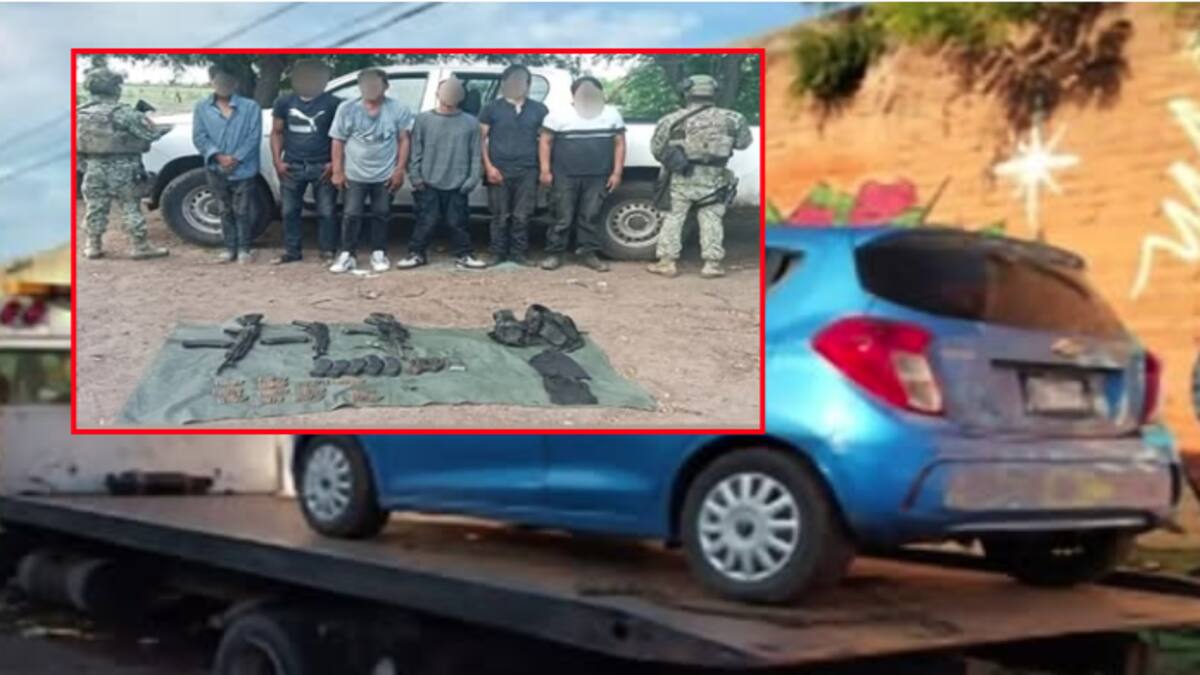 Rescatan a dos personas privadas de la libertad y detienen a seis en operativo en Culiacán; aseguran armas y vehículos