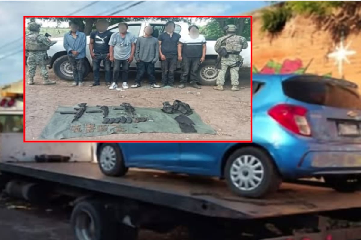 Rescatan a dos personas privadas de la libertad y detienen a seis en operativo en Culiacán; aseguran armas y vehículos