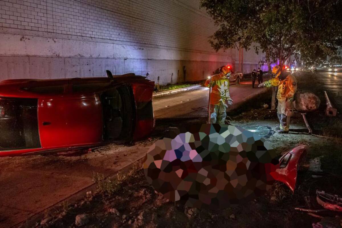Muere conductor en volcadura sobre la Vía Rápida