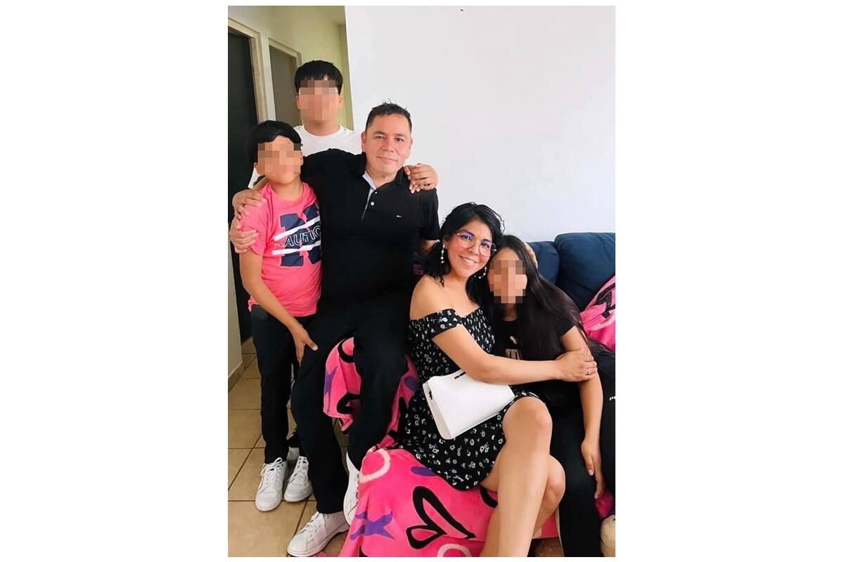 Aquí aparece la etchojoense Brissa Cázares con su esposo e hijos.