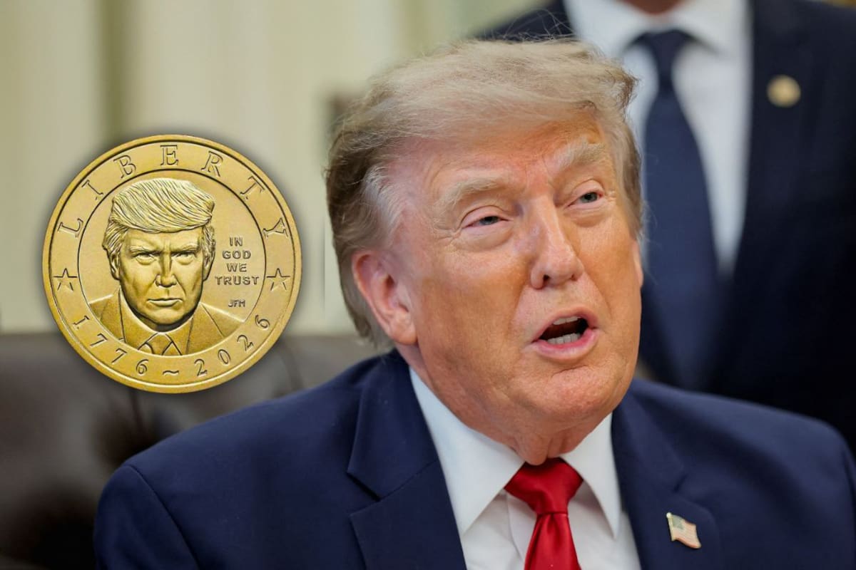 Estados Unidos inicia la producción de una moneda de un dólar con el rostro de Donald Trump por los 250 años de su independencia