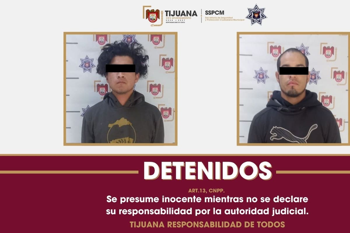 Dos hombres fueron detenidos en Mariano Matamoros por llevar drogas y un arma falsa