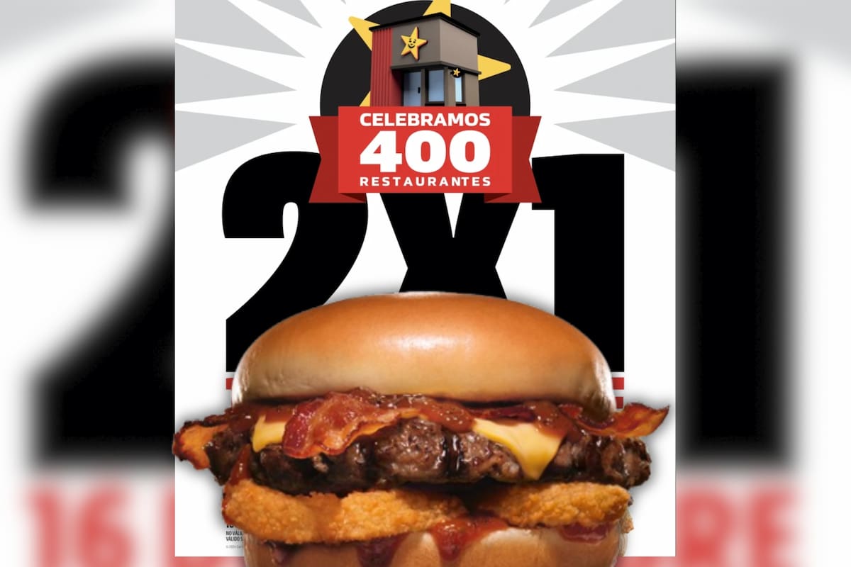 ¡2x1 en Carls Jr! La “Western Bacon” entra en promoción por un día