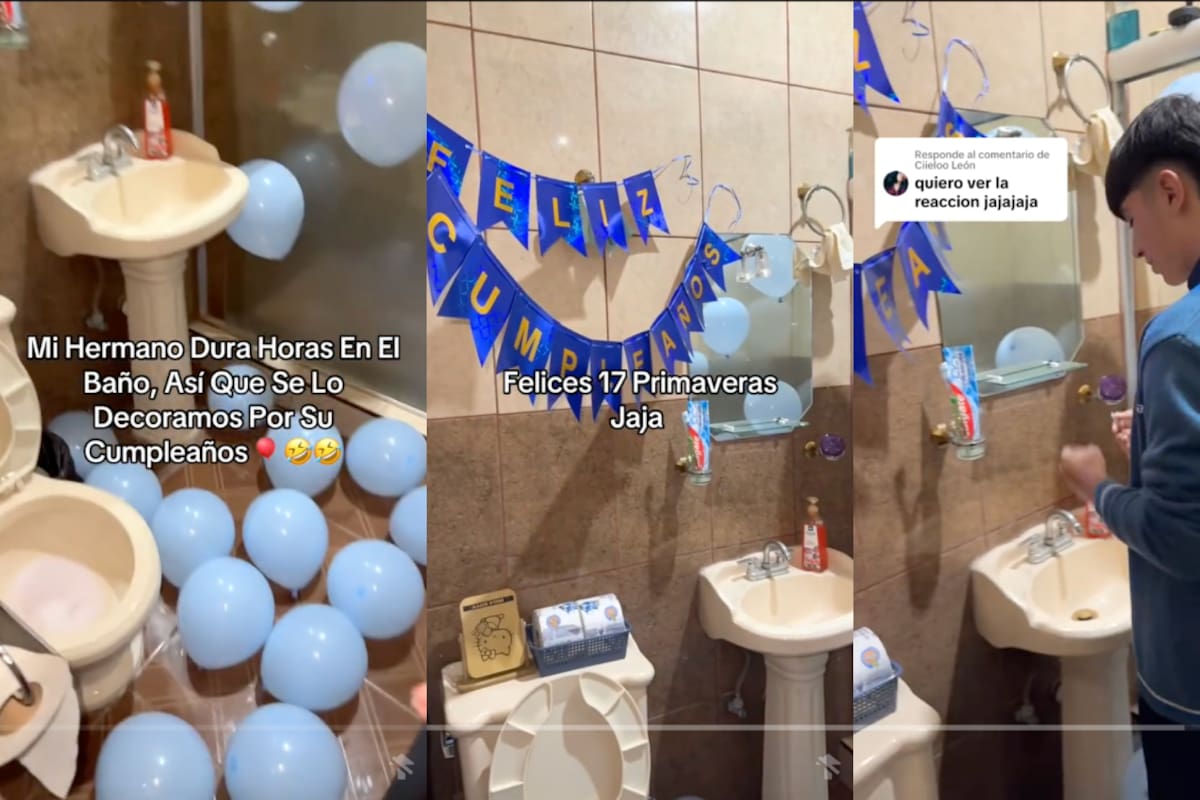 Joven que pasa horas en la ducha recibe inesperada decoración de cumpleaños en el baño (VIRAL)