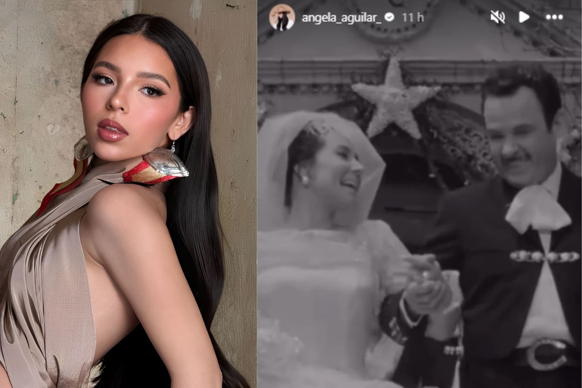 Con imágenes de sus abuelos, Ángela Aguilar promociona su nueva canción