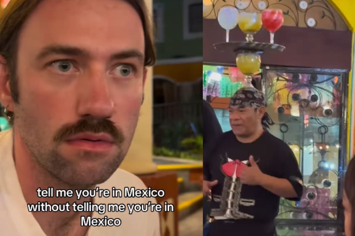 “Los meseros tenían copas en la cabeza y bailaban”: estadounidense queda sorprendido con el show de un restaurante en México