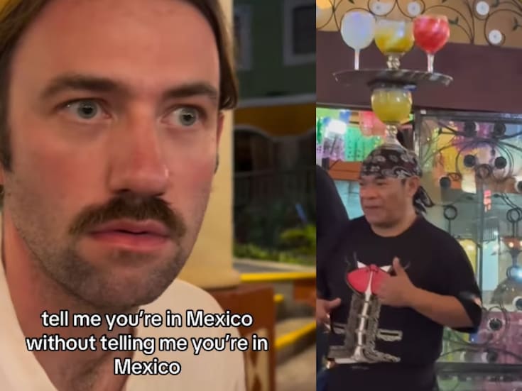 “Los meseros tenían copas en la cabeza y bailaban”: estadounidense queda sorprendido con el show de un restaurante en México