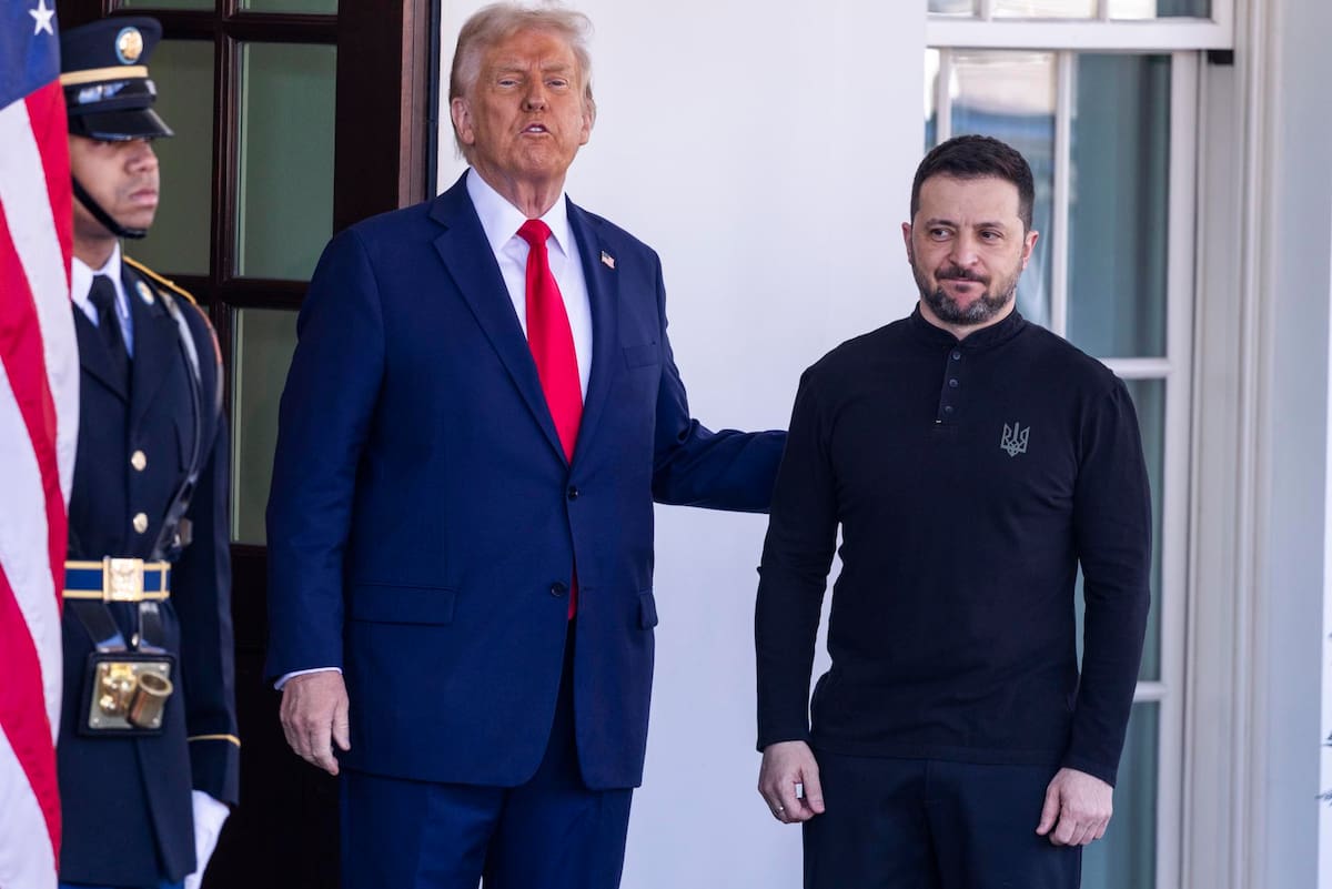 Donald Trump recibió en la Casa Blanca a Volodímir Zelenski, su homólogo ucraniano, el 28 de febrero del 2025. | Crédito: EFE