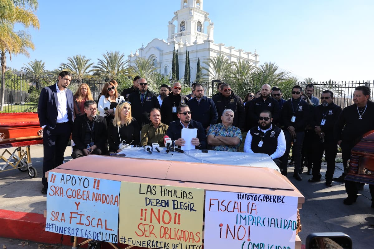 Unión Funeraria de Tijuana denunció que FGE estarían favoreciendo a un par de funerarias de la ciudad