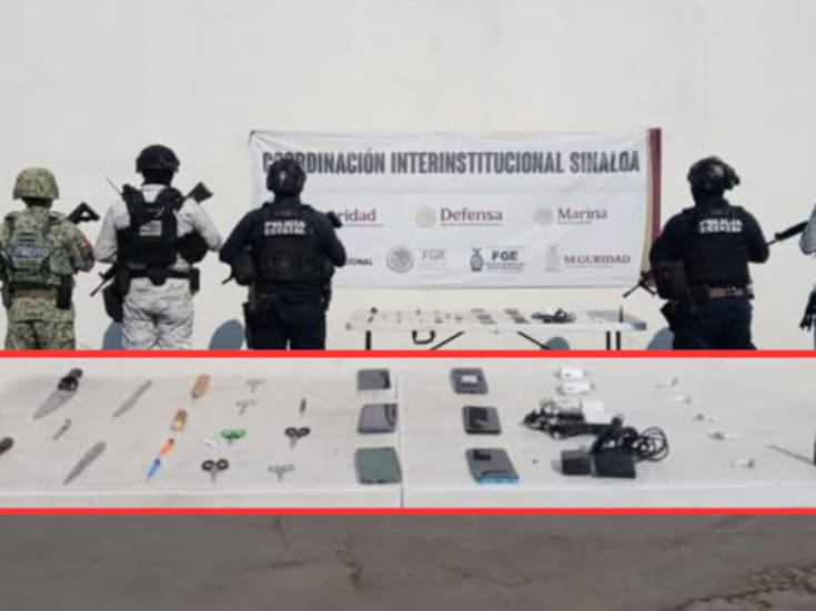 Revisión en el penal de Aguaruto termina con aseguramiento de marihuana celulares cargadores y puntas en Culiacán