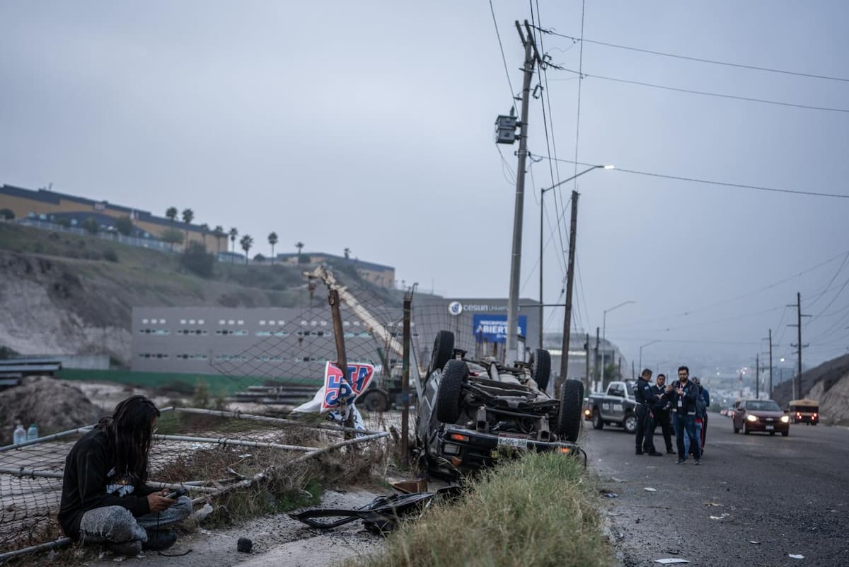 El accidente ocurrió alrededor de las 5:30 de la mañana de este miércoles en Tijuana. Foto: Border Zoom