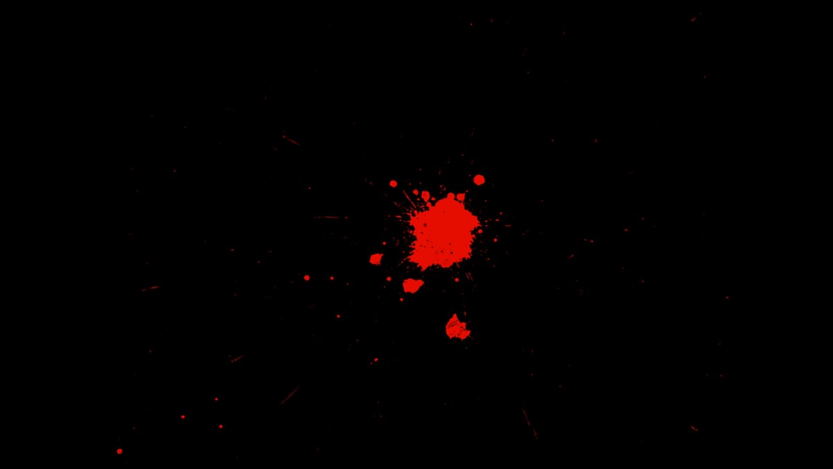 Blood Burst Motion Blur Over Transparent Background with Alpha Channel. Easy use in motion design 4K