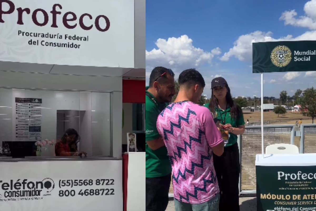 Profeco suma 124 atenciones en el Mundial por fallas en la app de boletos y fraudes en reventa, alertando a los aficionados sobre los módulos de apoyo instalados en estadios y aeropuertos