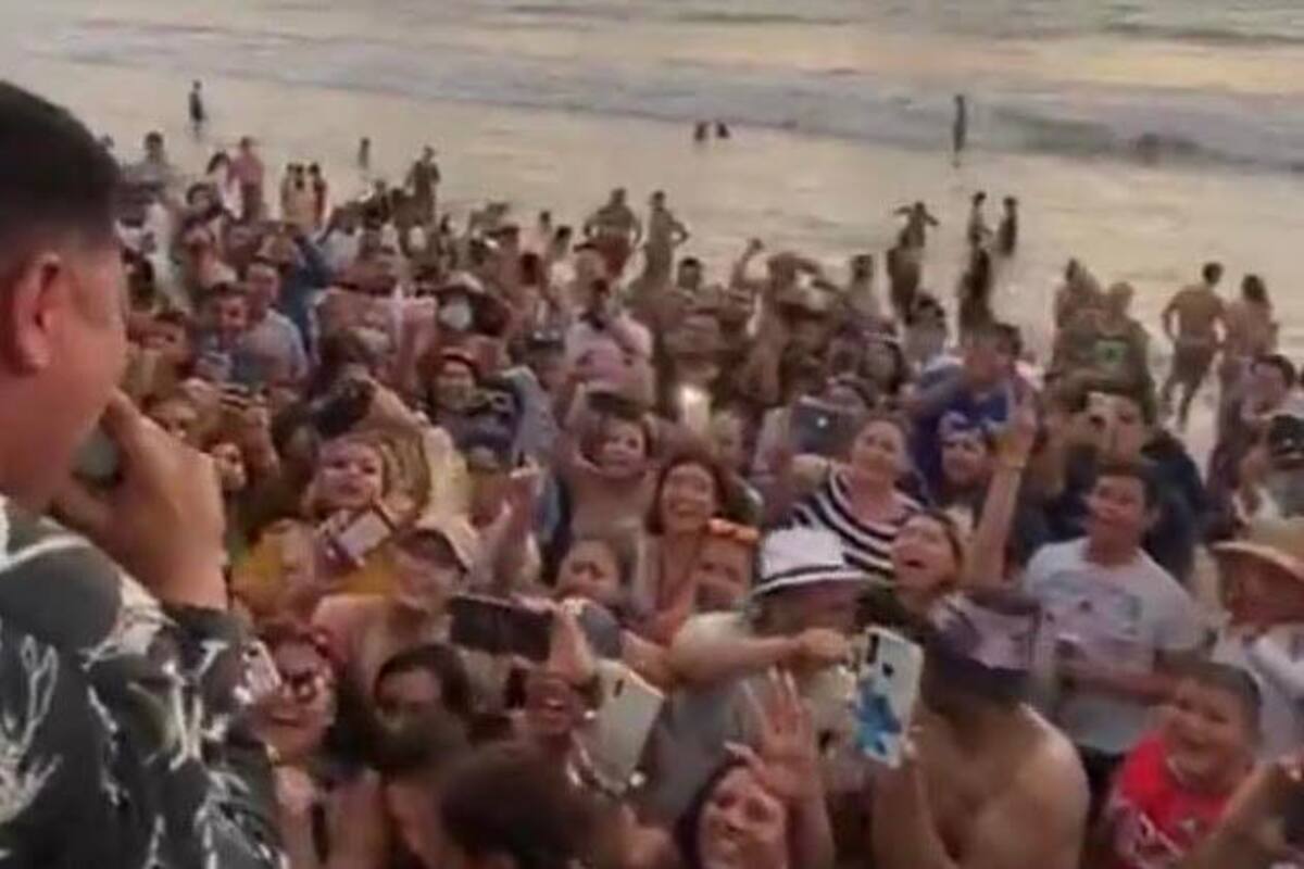 Arman gruperos fiesta en malecón de Mazatlán... ¿Y la sana distancia?