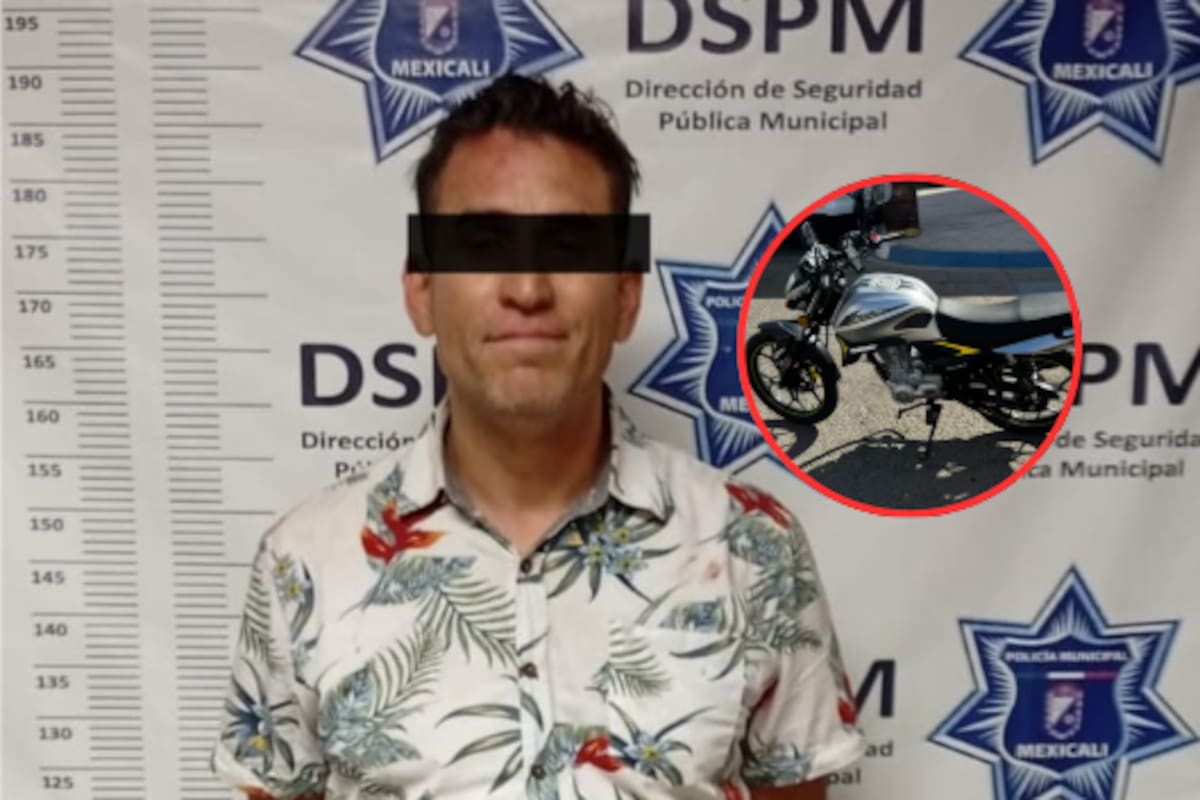 Recupera su motocicleta gracias al GPS; Policía detiene al presunto ladrón en Mexicali