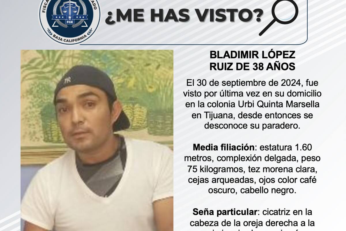 Se busca a Bladimir López Ruiz de 38 años de edad