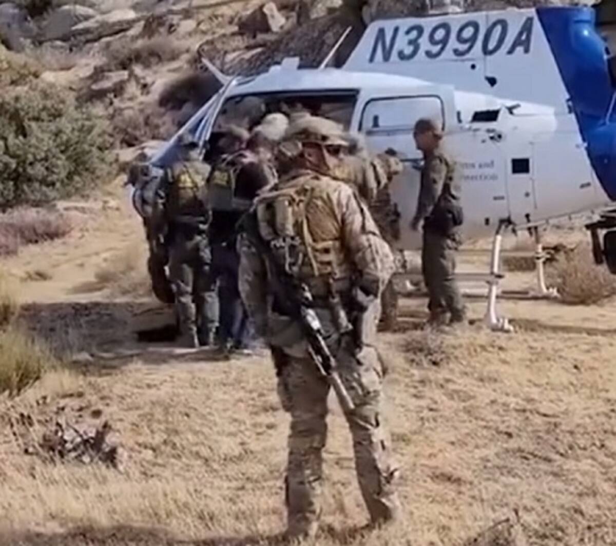 Imagen de agentes de la Patrulla Fronteriza, integrantes de las fuerzas de los Estados Unidos.