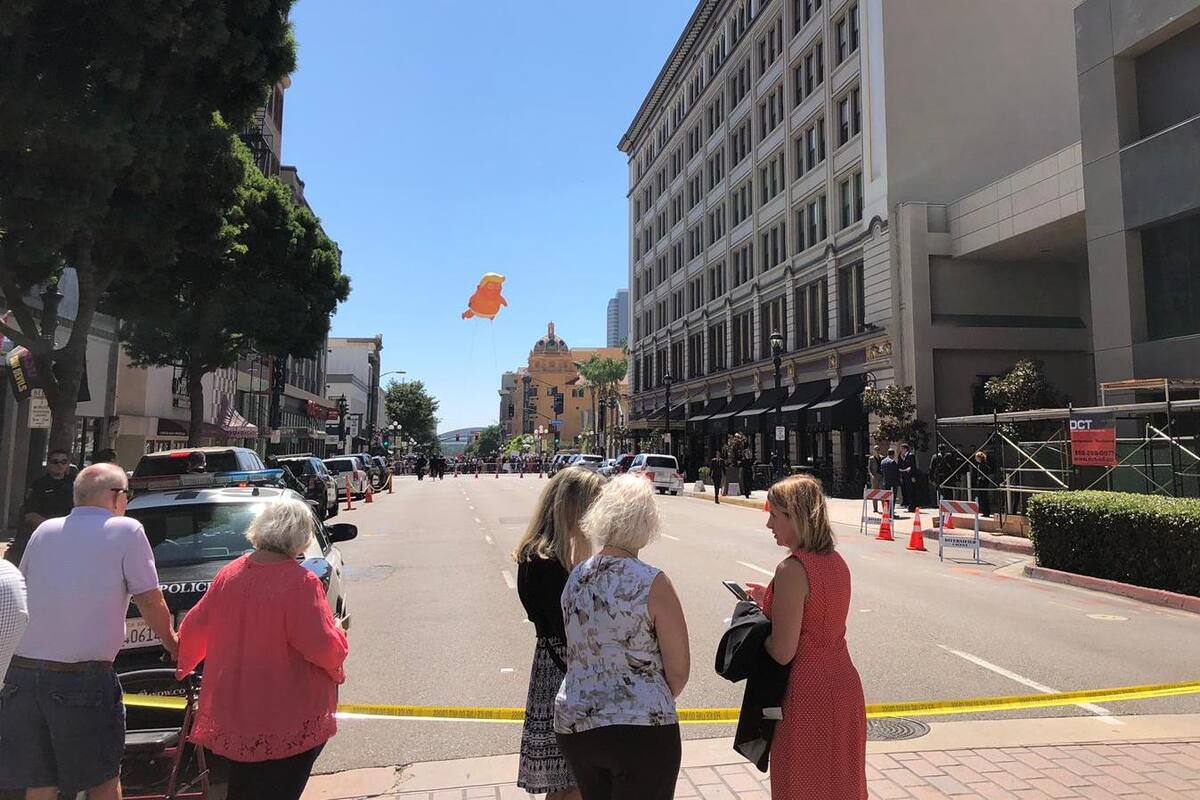 Cierran calles en centro de SD por visita de Trump