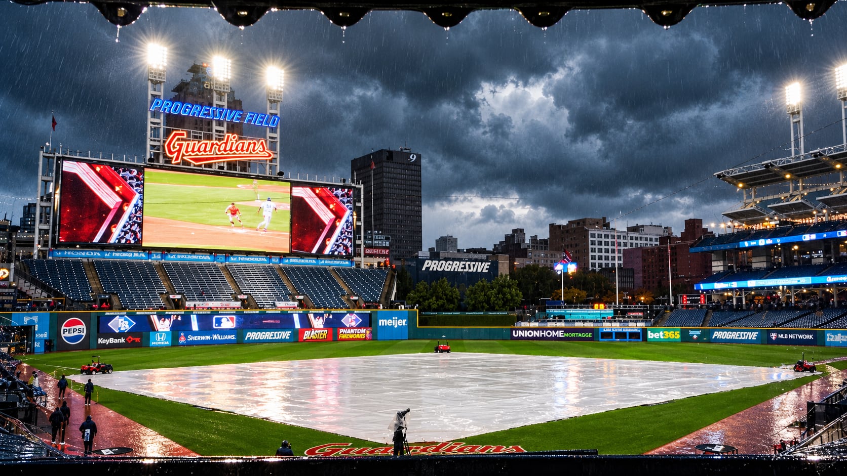 MLB postergó el Juego 4 entre los Rays de Tampa Bay y los Guardians de Cleveland debido a las intensas lluvias. (Foto: MLB)
