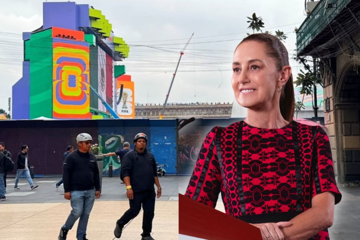 Hasta en la tarde se sabrá si el Zócalo estará listo para transmitir el partido inaugural del Mundial: Sheinbaum