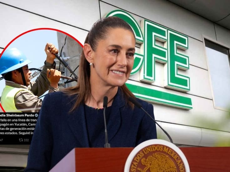 Claudia Sheinbaum confirma que una falla en línea de transmisión provocó apagón masivo en Yucatán, Campeche y Quintana Roo