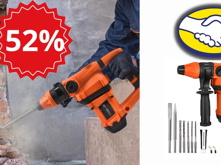 Oferta en Mercado Libre: Taladro Rotomartillo Profesional Goxawee con 52% de descuento