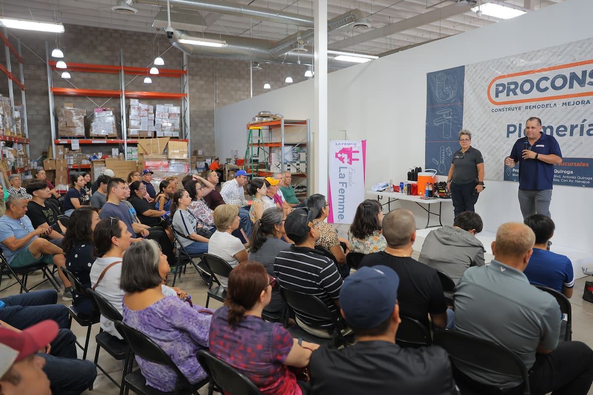Proconsa Navarrete y Escuela LaFemme realizan curso gratuito de plomería básica