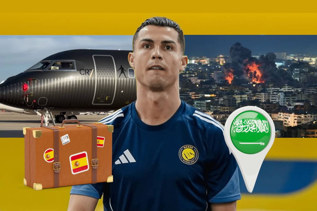 ¿Cristiano Ronaldo se fue a España o sigue en Arabia Saudita? Luego de que su jet privado aterrizara en Madrid tras el bombardeo de Irán en Riad surgió la duda del paradero del futbolista