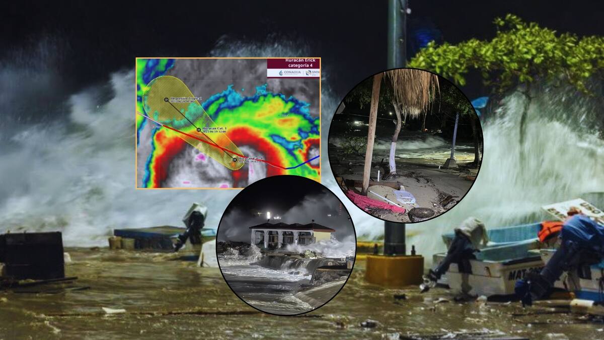 Huracán Erick azota México. Foto: Especial