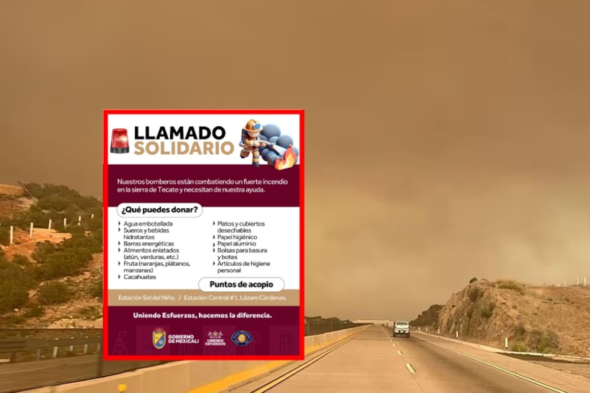 Llamado solidario: apoya a bomberos que combaten incendios en Tecate