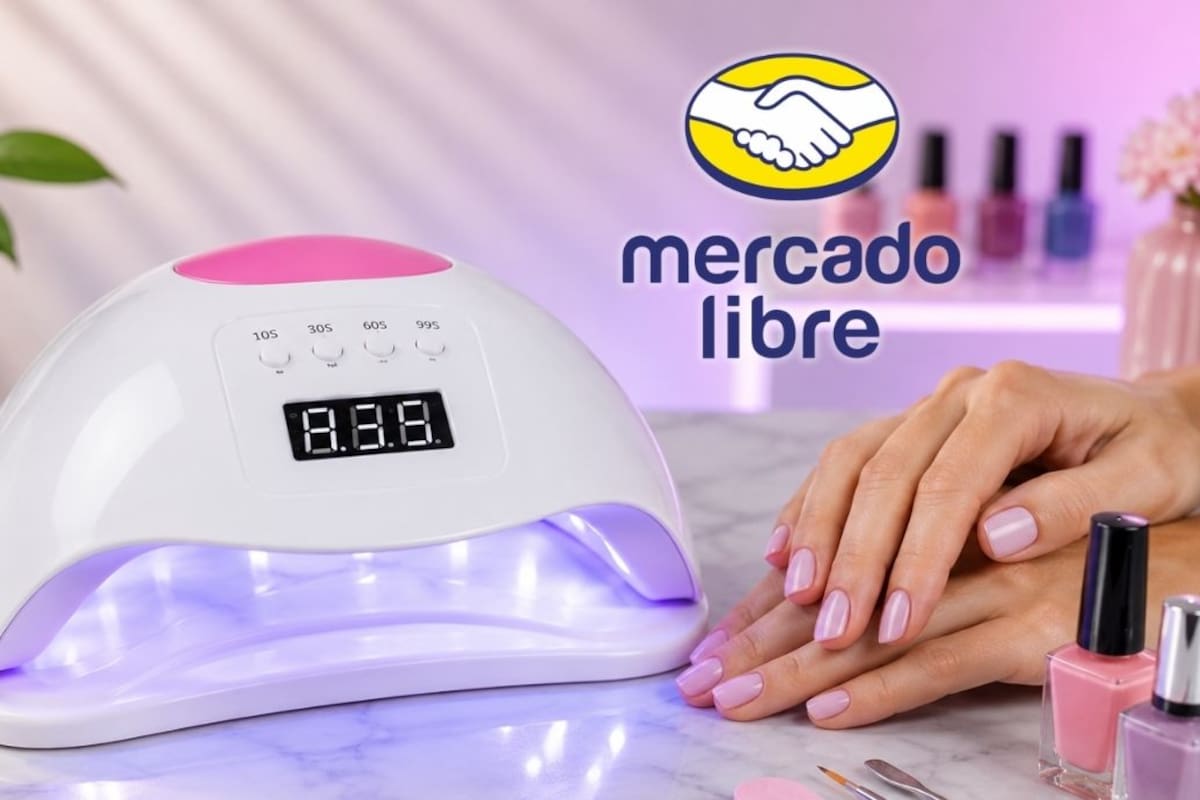 La lámpara LED UV para uñas Quanna Sun X5 de 180W cuesta 203.49 pesos en Mercado Libre tras un descuento del 49%