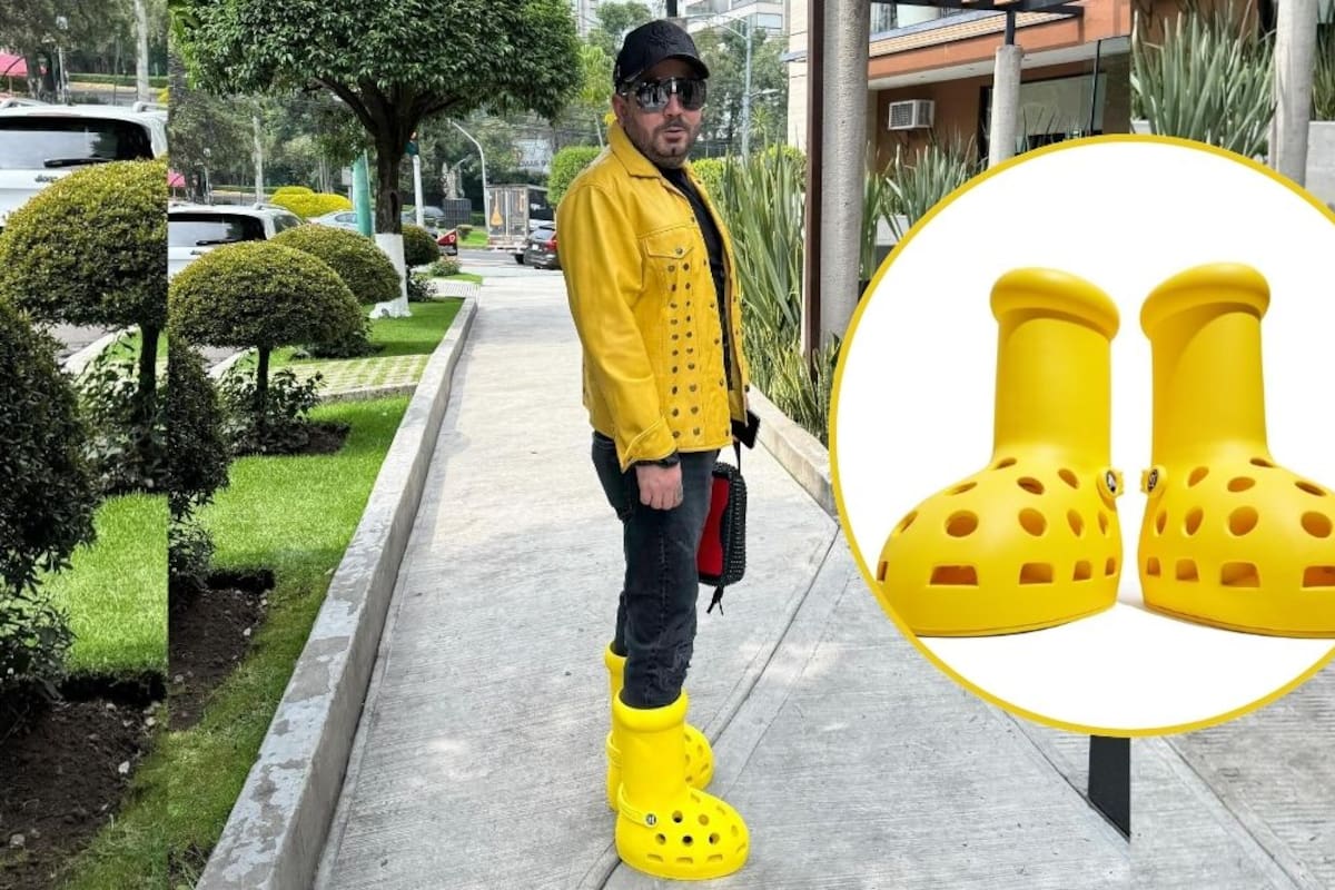 José Eduardo Derbez desata críticas por sus botas amarillas MSCHF x Crocs ¿Cuánto cuestan?