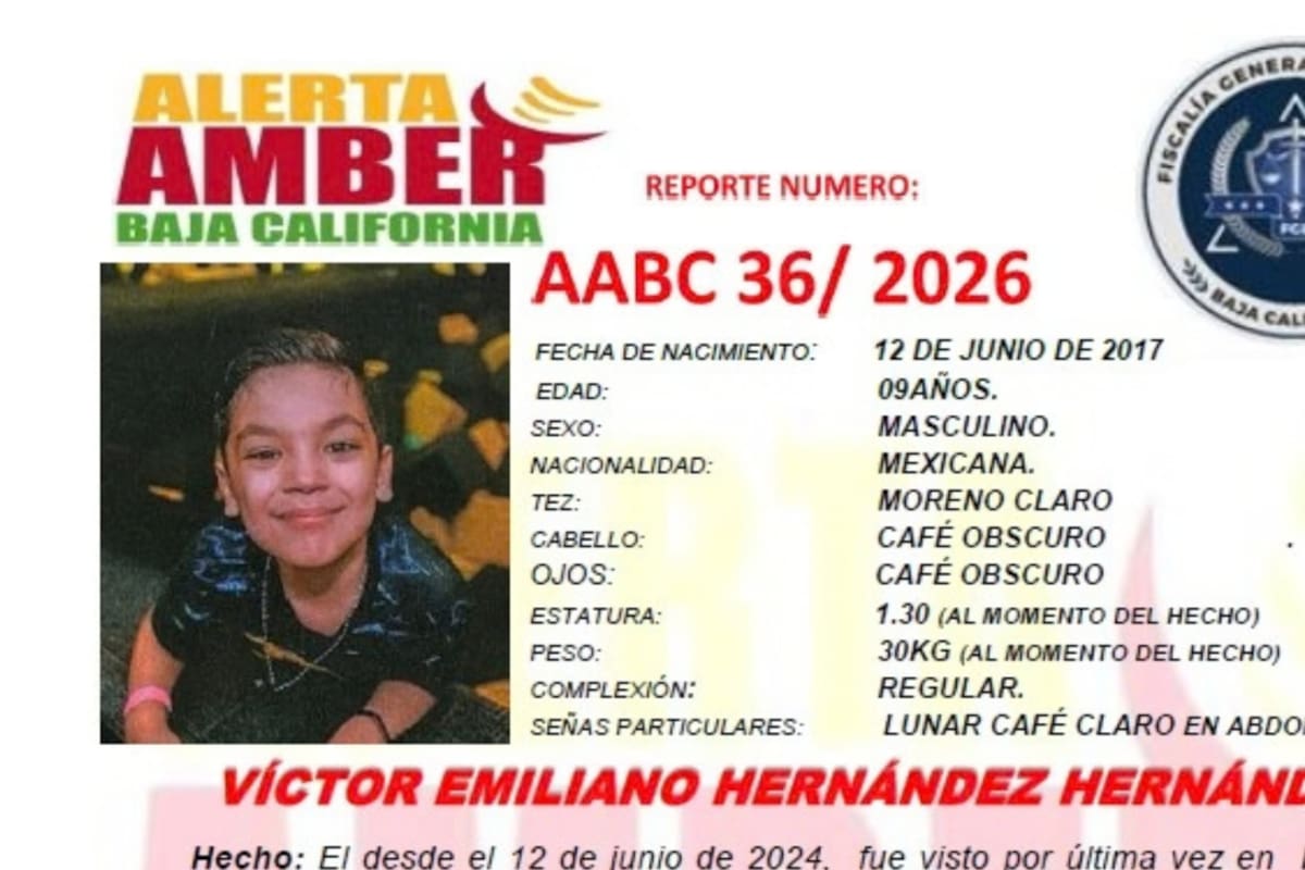 Activan Alerta Amber por Víctor Emiliano Hernández Hernández
