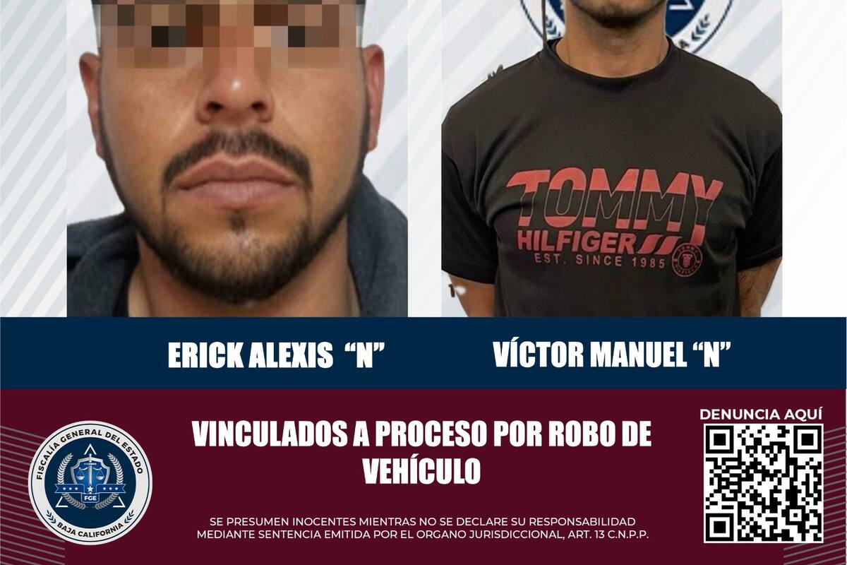Dan prisión preventiva a dos por robo de vehículo