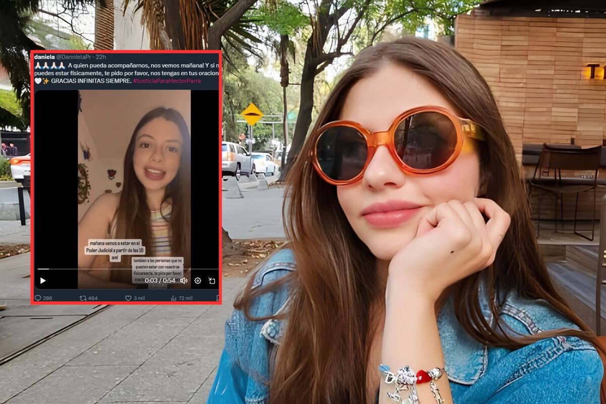 Daniela Parra marcha en apoyo a su padre antes de su audiencia