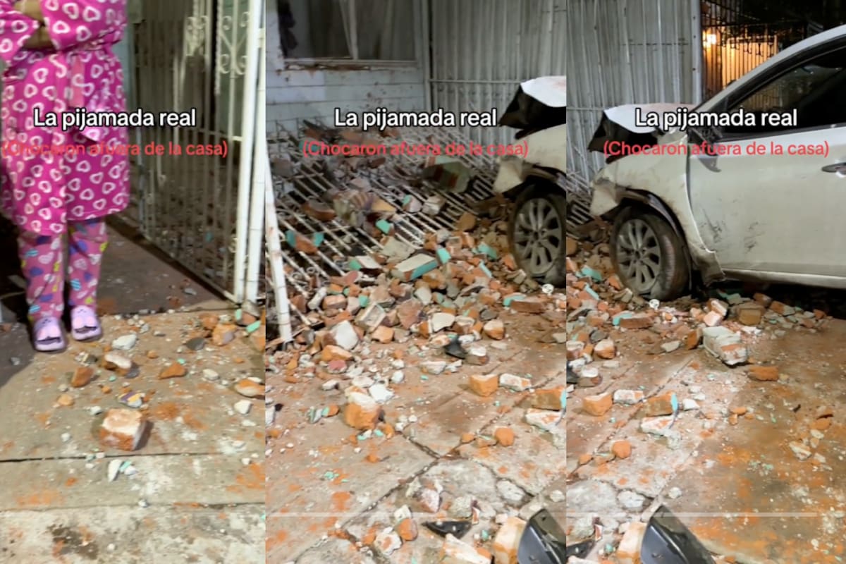 “La pijamada real”: auto impacta en una casa en plena madrugada y el video se vuelve viral