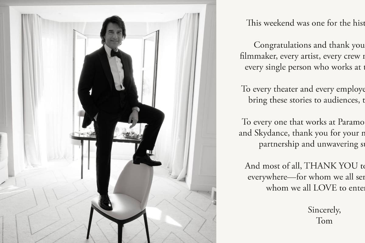 Tom Cruise agradece a fans por el éxito de ‘Misión Imposible: Sentencia Final’
