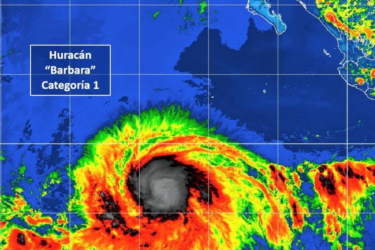"Bárbara" alcanza fuerza de huracán