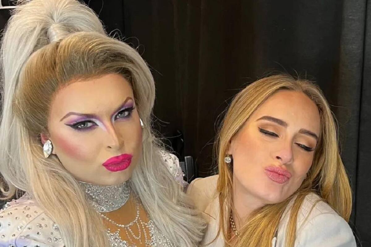 Adele baila pole dance en antro gay, aseguran que se le pasaron las copas